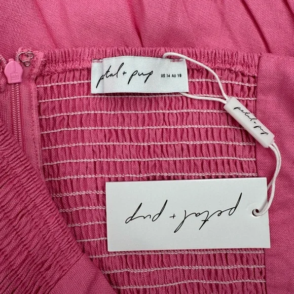 Petal & Pup Hot Pink Strapless Twist Front Maxi - Picture 6 of 10